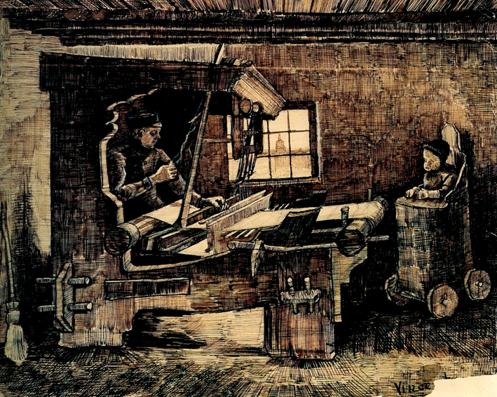  文森特·威廉·梵高  Vincent Willen Van Gogh —— 织布工与婴儿